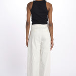 Pantaloni con pences KATHERINE PANT WHITE jejia 