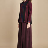 camicia con collo a pannelli BL_3261T BURGUNDY bodice 