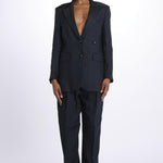 Giacca VALE doppio petto gessata VALE NAVY true avenue 