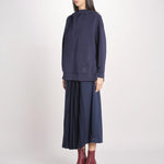 felpa lunga con cappuccio e collo a cratere regolabile RADURA 2615921011600 002 BLU weekend maxmara 