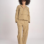 pantaloni con fiorellini ricamati THE EMBROIDERED OUTPOST OWB0008575 KHAKI the GREAT 
