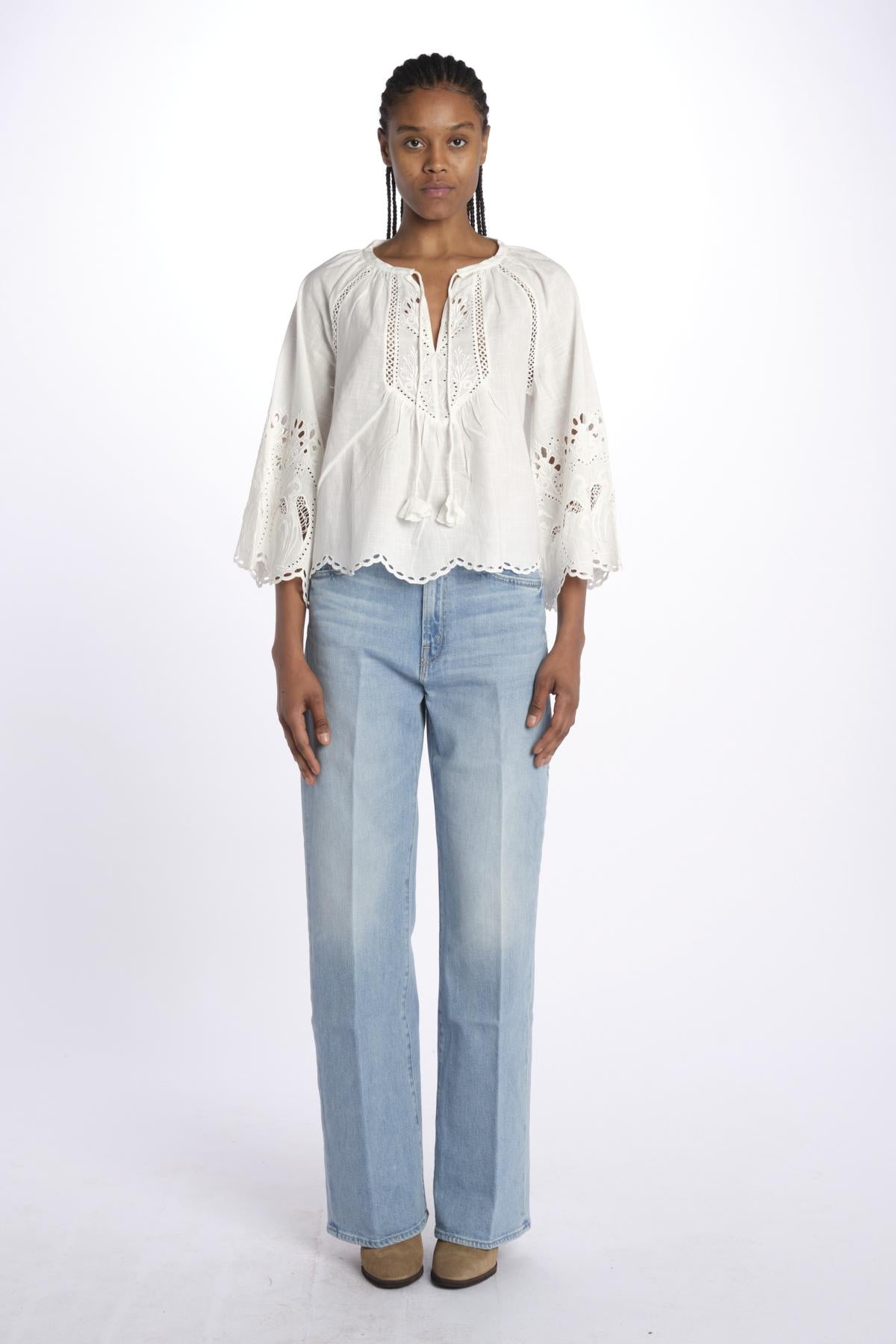 Camicia con ricami ASHU TOP ANTIQUEWHITE scarlett poppies 