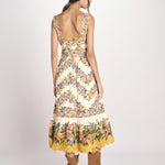 abito longuette a fiori HILO STRIPES SAND MINI DRESS 353553 HILO STRIPES SAND farm rio 