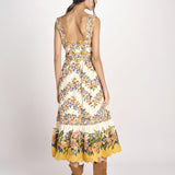 abito longuette a fiori HILO STRIPES SAND MINI DRESS 353553 HILO STRIPES SAND farm rio 