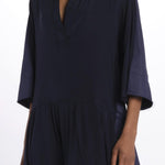 Abito lungo scollo V NEW CHRISTY DRESS BLUECOTTON jejia 