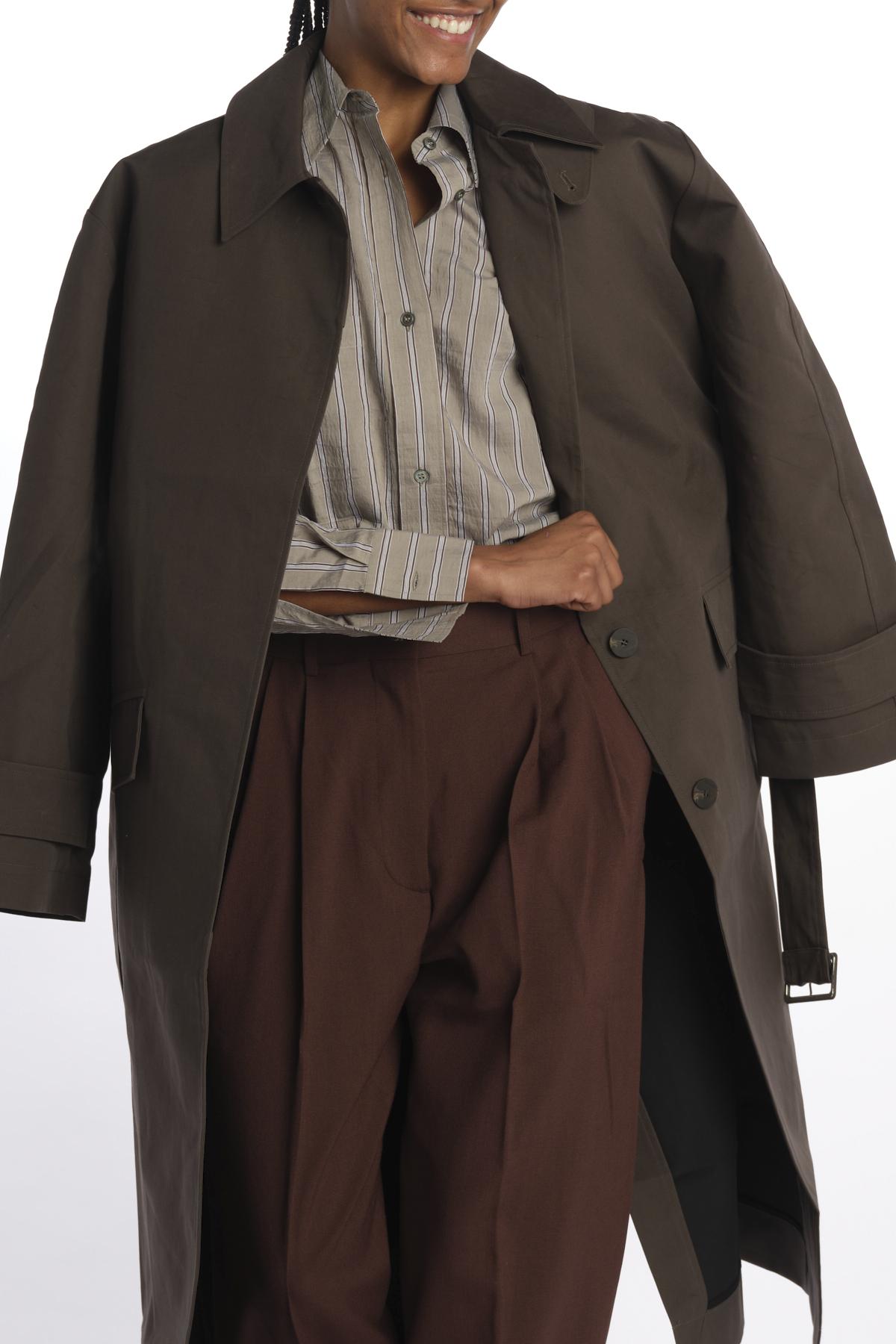 Trench lungo con cintura INNIS1562 MOSSBLACK studio nicholson 