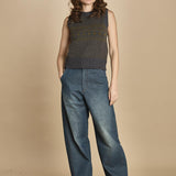 gilet jaquard. PUL0296 GRI5925W soeur 