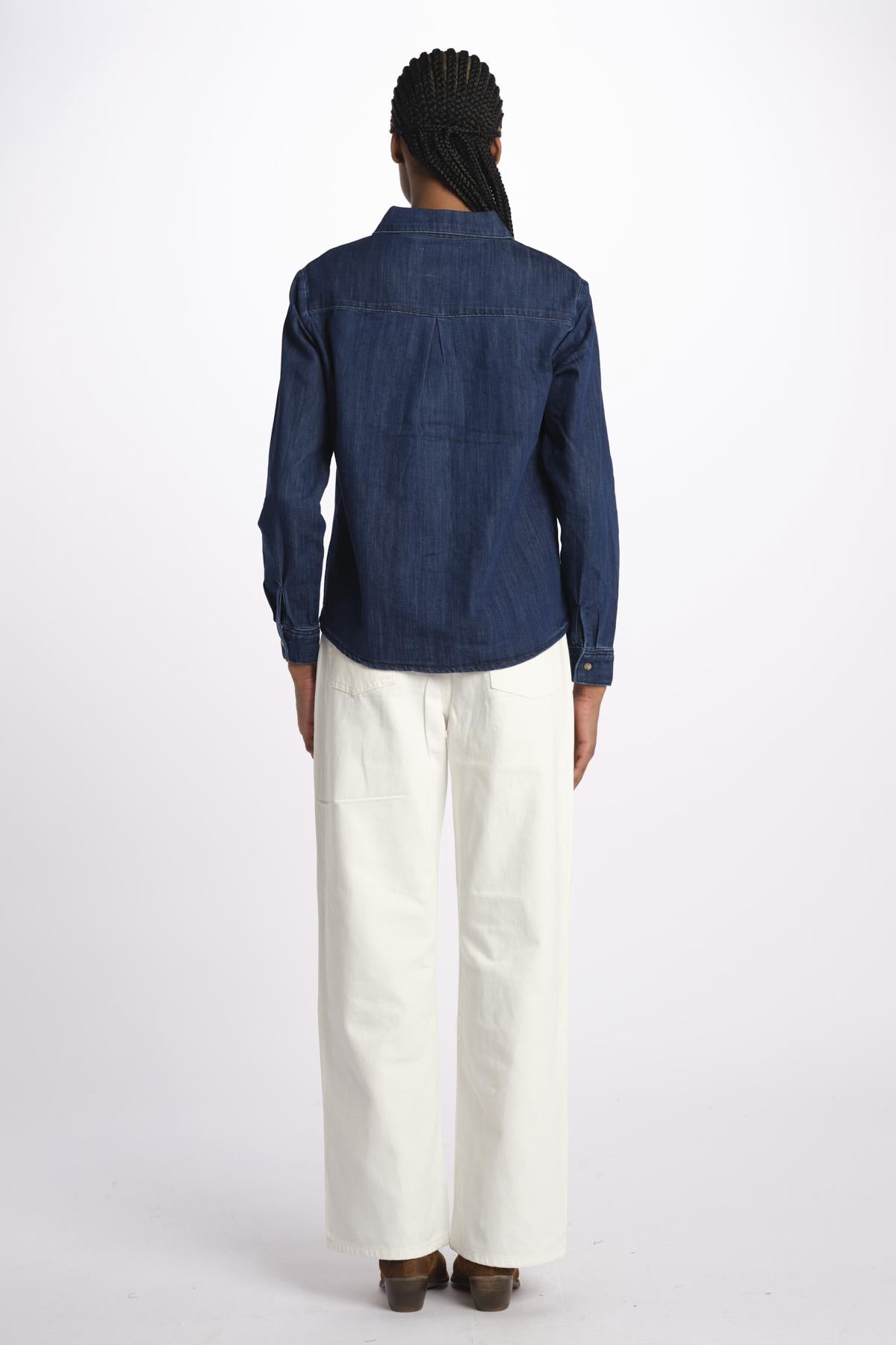 STACY  chemise jeans leggera ls 09 sh by fam. STACY INDIGO fam 