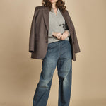 cardigan 1 bottone. CAR0335 GRI3325W soeur 