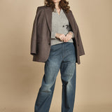 cardigan 1 bottone. CAR0335 GRI3325W soeur 