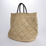 BURURI shopping in paglia con manici a contrasto BURURI NATURALE camalya 