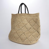 BURURI shopping in paglia con manici a contrasto BURURI NATURALE camalya 
