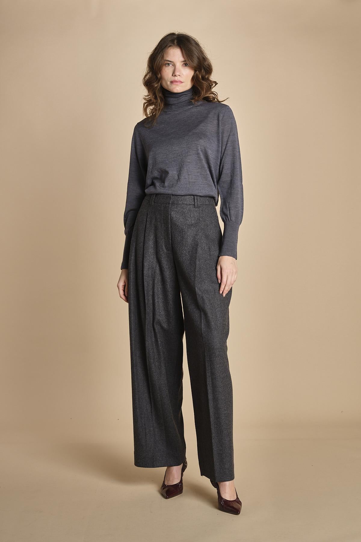 pantalone in flanella con pinces FLANNEL TAILORING 5101FLT CHACROLAT CH023 phillip lim 