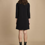 miniabito con plastron a contrasto H021-5075-9000 NERO n21 