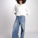 camicia con rouge POEMA SH005 ECRU laurence bras 