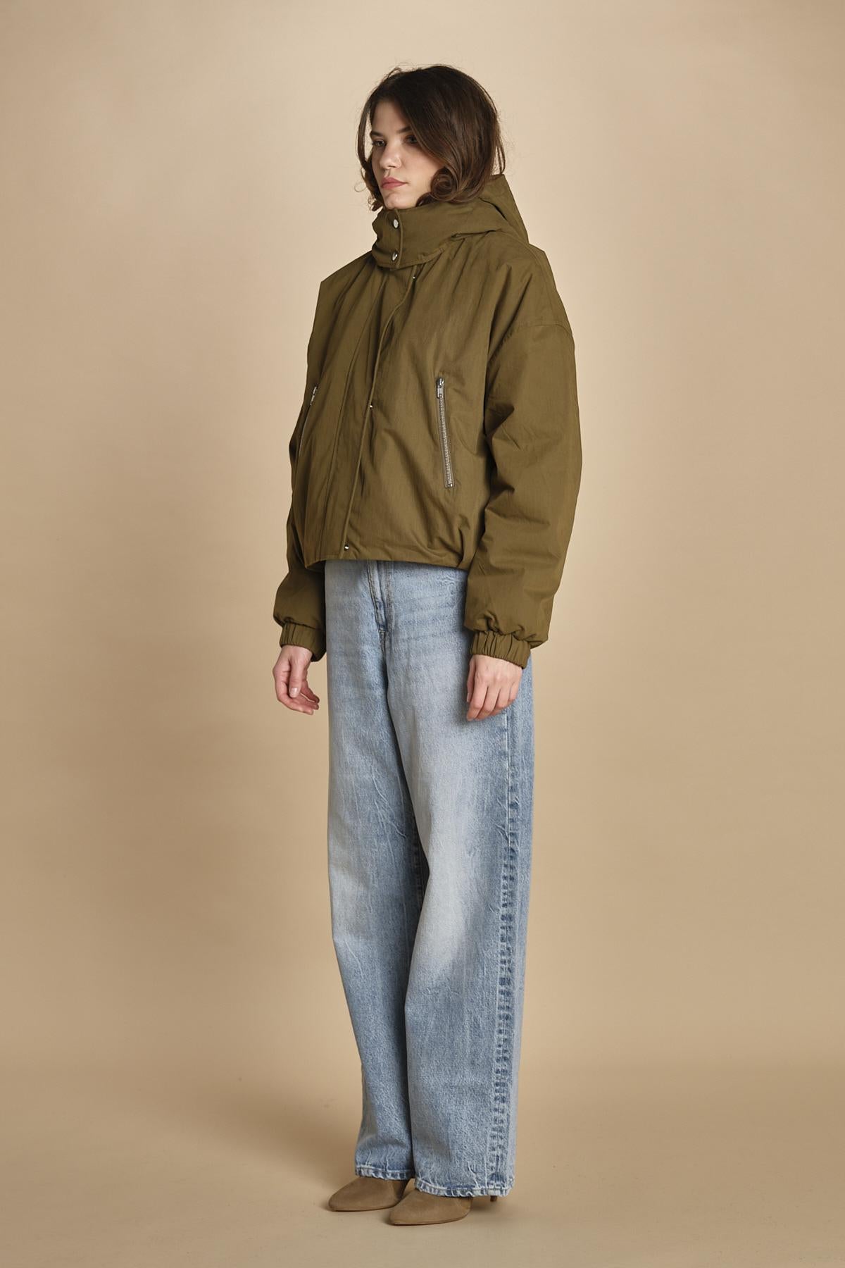 giubbotto in nyloncon interno pelo HERNA MILITARY bellerose 