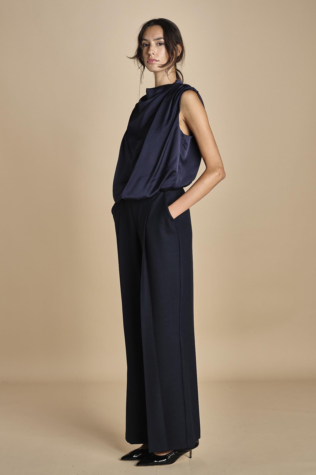 top senza manica con drappeggio TUX F25-141 292 MIDNIGHT oscar 