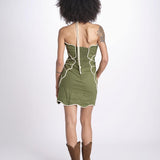 miniabito con petali 344455 GREEN L0013 farm rio 