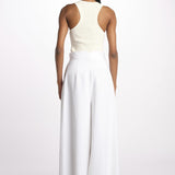 1306L pantaloni pences lino enzimato 1306L WHITE dusan 