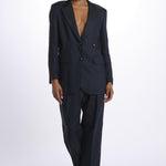 Giacca VALE doppio petto gessata VALE NAVY true avenue 