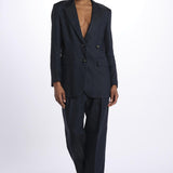 Giacca VALE doppio petto gessata VALE NAVY true avenue 