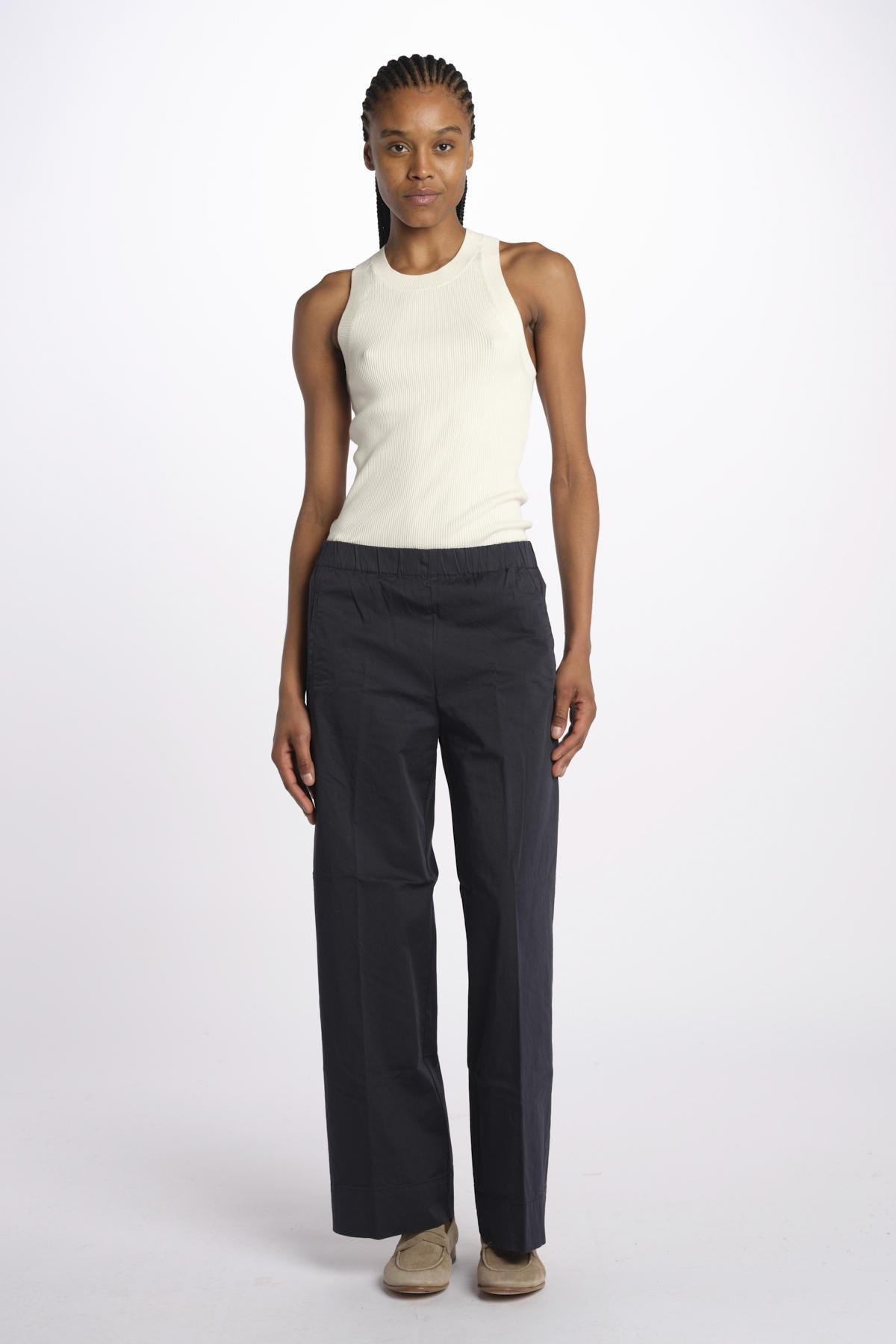 Pantalone PENSIL cotone con elastico PENSIL NAVY true avenue 