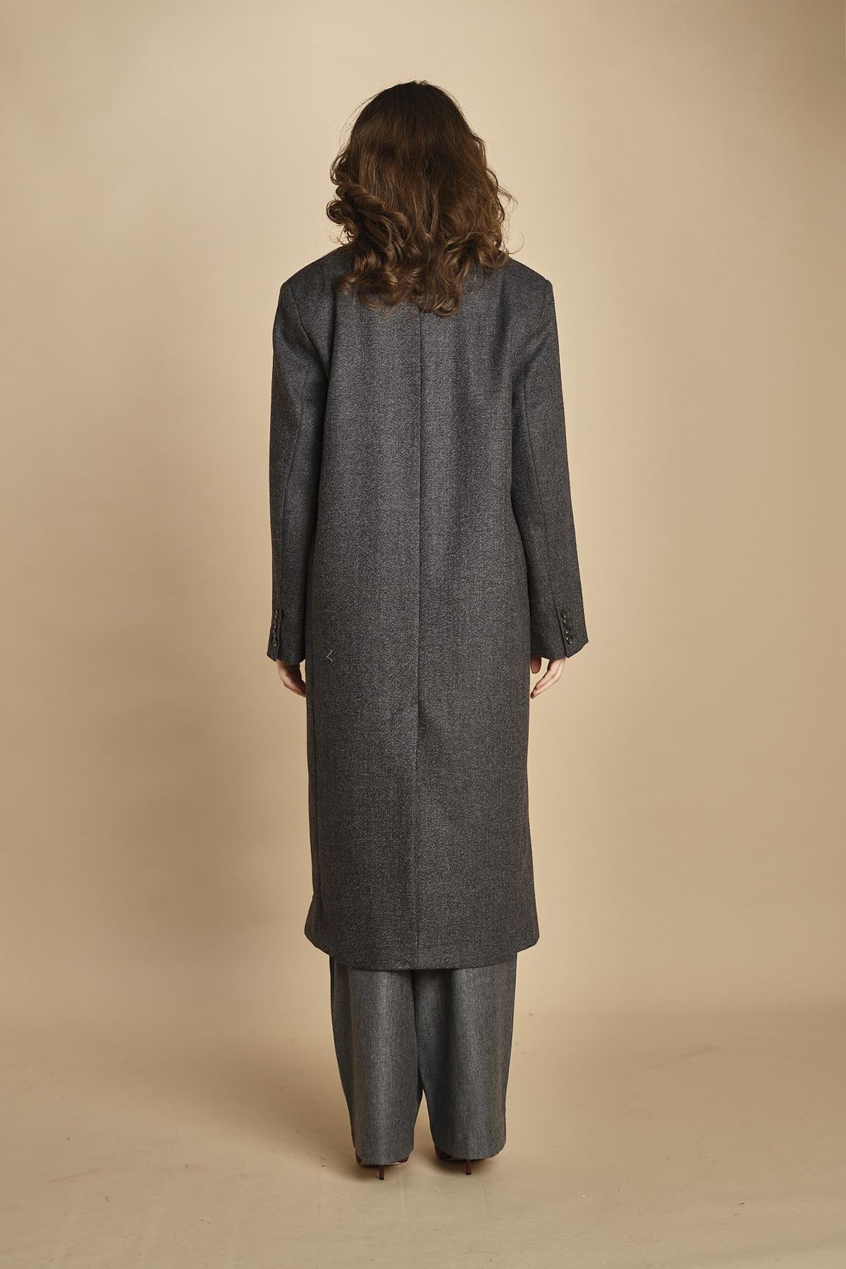 cappotto doppiopetto over. MAN0053 GRI0125W soeur 