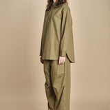 camicia collo guru DIMAS SNW MILITARY GREEN studio nicholson 