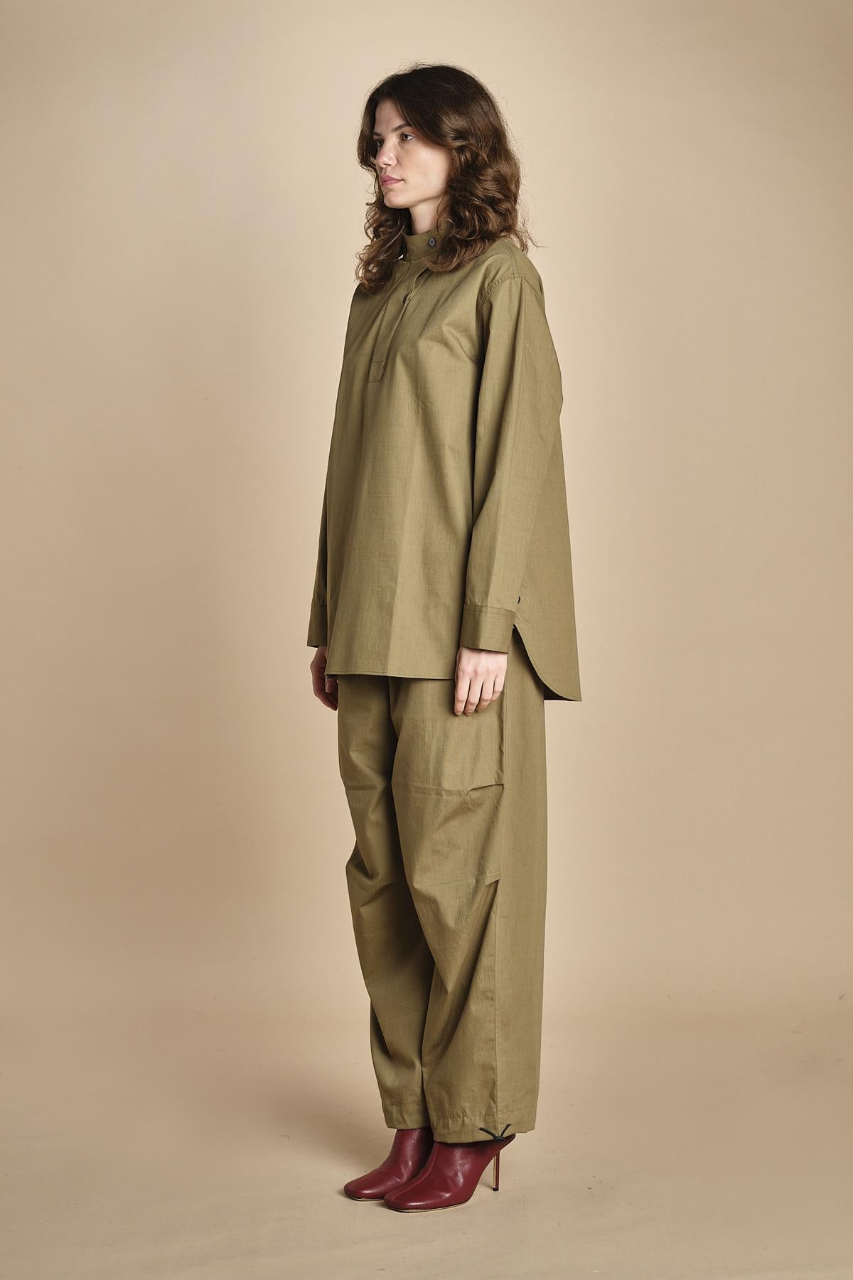 camicia collo guru DIMAS SNW MILITARY GREEN studio nicholson 