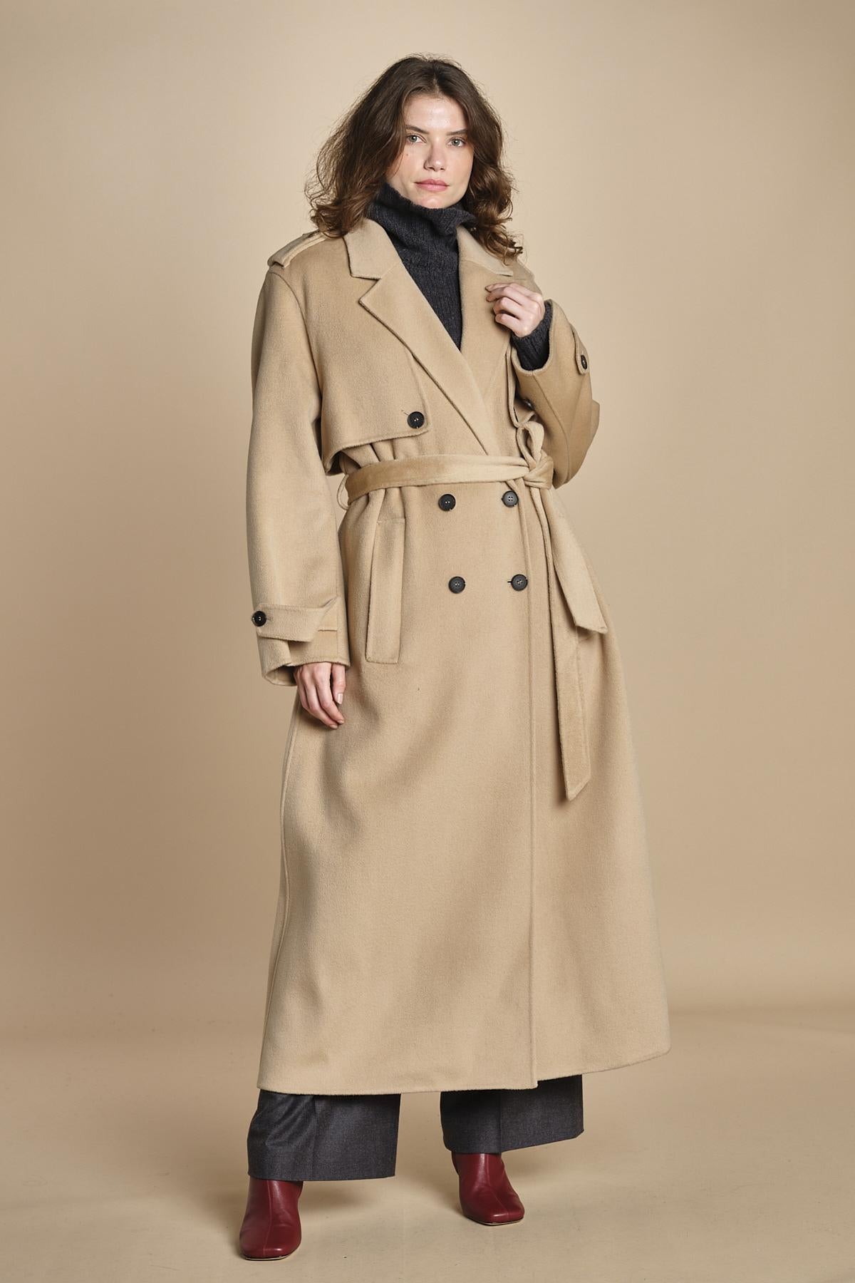 trench double lungo over COLETTE ANN IO111143 CAMMELLO ivy oak 