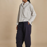 camicia quadri con collo rotondo 5432 40042 aspesi 