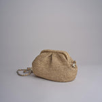 LANA clutch in paglia con pieghe e tracolla SAC LANA 01BG616 NATURALE bagatelle france 