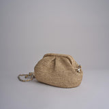 LANA clutch in paglia con pieghe e tracolla SAC LANA 01BG616 NATURALE bagatelle france 