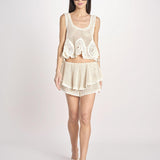 pantaloncini in crochet MADELYN SKORT 737 CREAM sea ny 