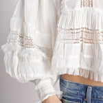 camicia over con pizzo MELODY WHITE mes demoiselles 