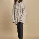 maglia over con trecce NESK SABLE bellerose 