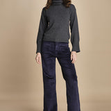 pantalone a zampa con taschine FAUVE WX NAVY fam 