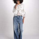 camicia con ricami THE PICNIC TOP T1460992 CREAM the GREAT 