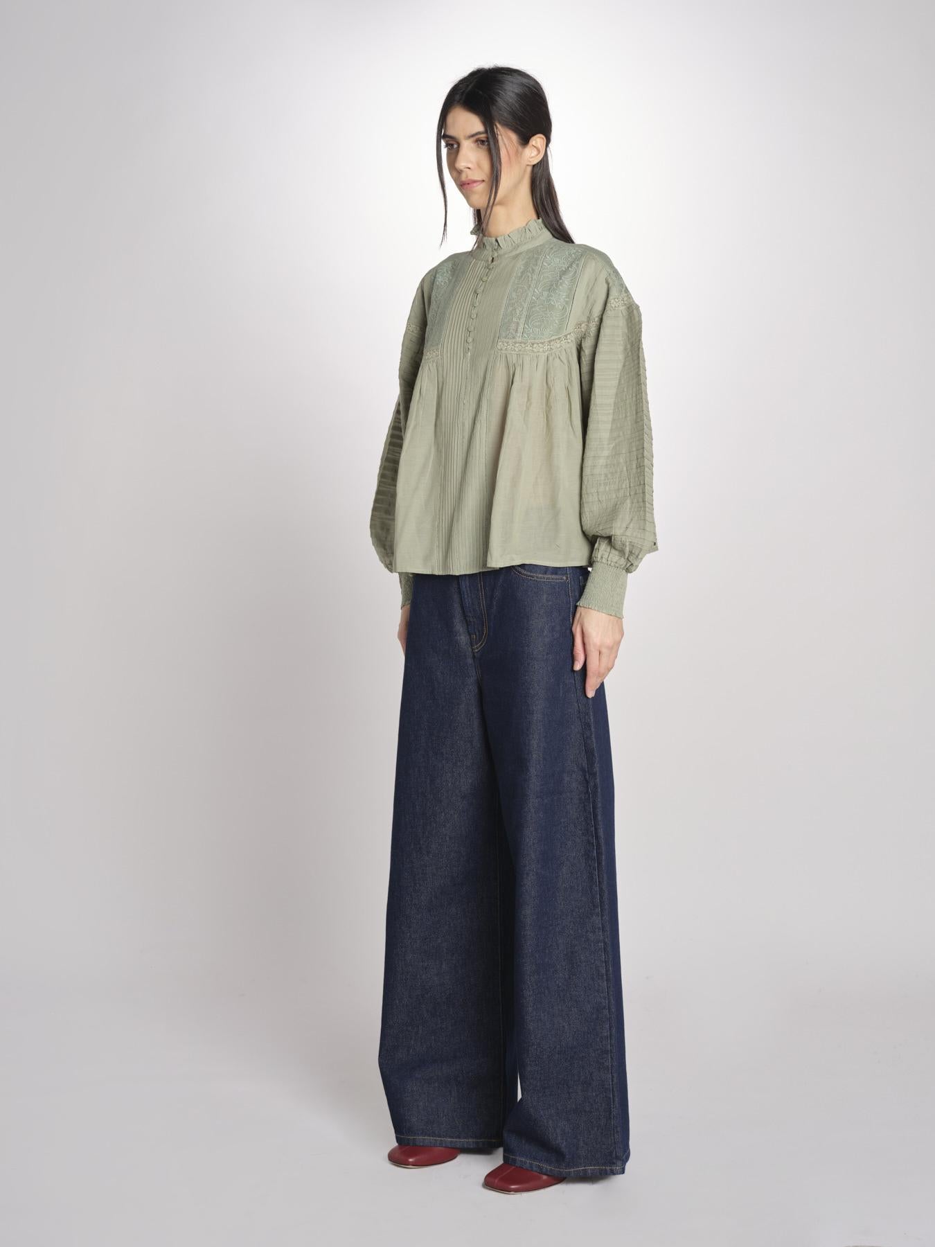 Camicia con ricami nervature DAHALIA 2HVA27-V09771 AMANDE vanessa bruno 