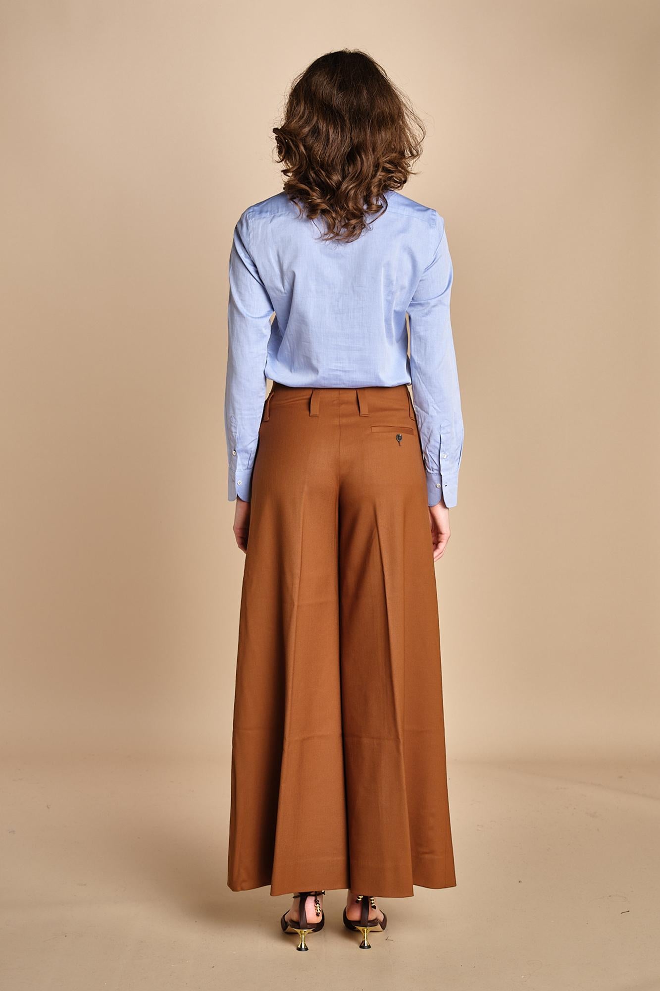 pantalone over con nervature in gabardine ORIANA 540339 26 quelledue 