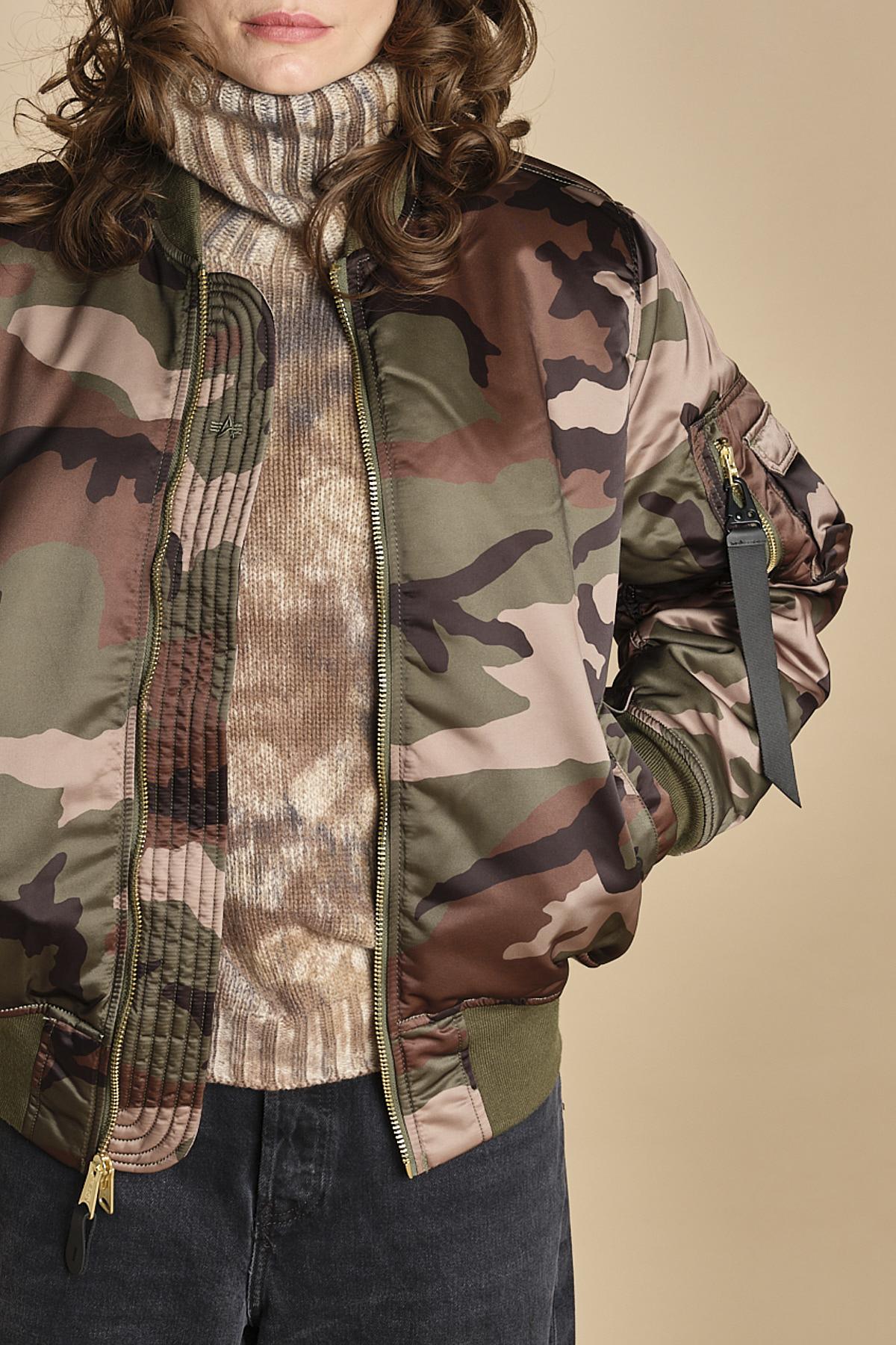bomber unisex in nylon camouflage 756111C MA-408 CAMO alpha 