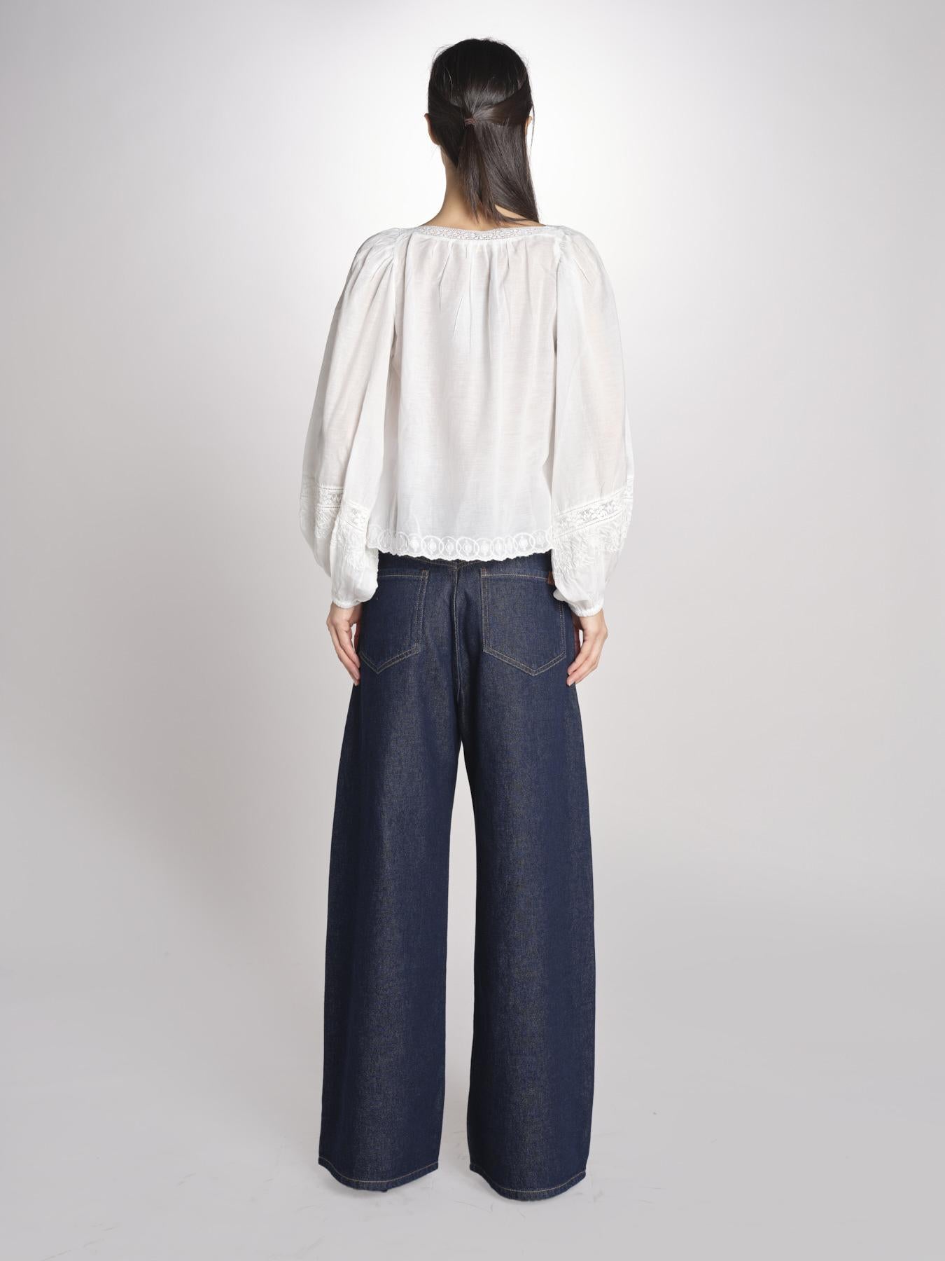 Camicia con scollo quadrato GIOVANNA 2HVA27-V09848 BLANC vanessa bruno 
