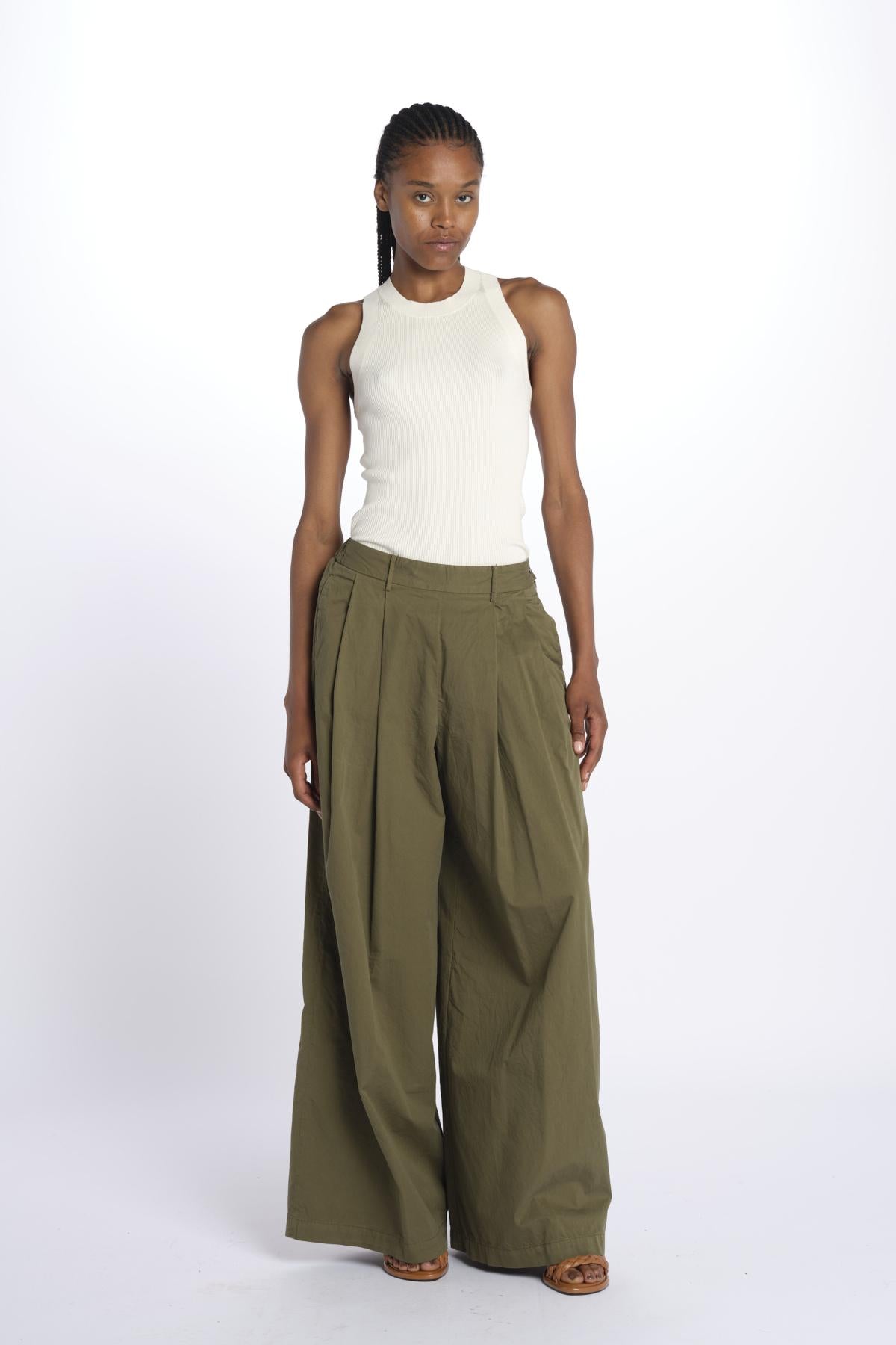 Pantalone pinces con elastico 7204 21618 750 pomandère 