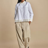 camicia con bordi a contrasto LS SHIRT W FLOUNCE 21705LCE WH100 WHITE phillip lim 