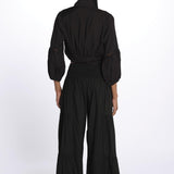 MARIA top con nodo e maniche lunghe MARIA NOIR laraethnics 