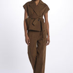 Pantalone lino 7128 25784 690 pomandère 