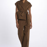Pantalone lino 7128 25784 690 pomandère 