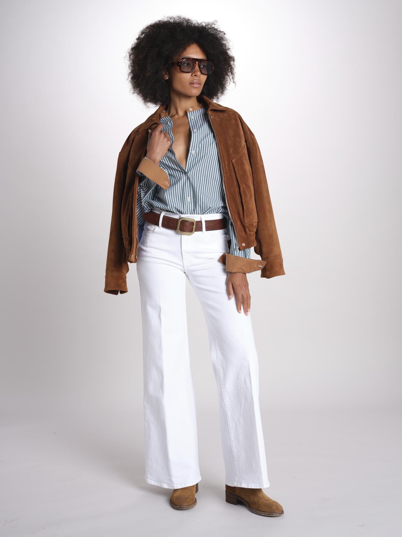 camicia a righe con collo guru MICA5630 BV milaura 