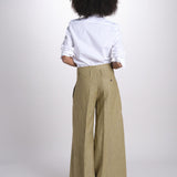 pantalone largo con nervature ORIANA 540 50352 quelledue 