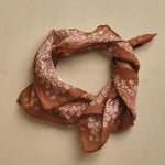 fazzoletto quadrato in voille di cotone con stampa bandana POCKET ARANCIO massimo alba 